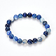Natural Striped Agate/Banded Agate Beaded Stretch Bracelets US-BJEW-Q692-03E-2
