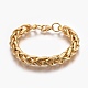 Ion Plating(IP) 304 Stainless Steel Wheat Chain Bracelets US-BJEW-L634-12G-1