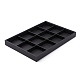 Stackable Wood Display Trays Covered By Black Leatherette US-PCT106-4