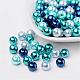 Carribean Blue Mix Pearlized Glass Pearl Beads US-HY-X006-8mm-03-1