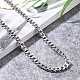 Men's 304 Stainless Steel Cuban Link Chain Necklaces US-NJEW-JN03170-02-4