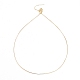 Adjustable Electroplate Brass Venetian Chain Necklaces US-MAK-L028-02G-2