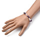 Chips Gemstone Beaded Stretch Bracelets US-BJEW-JB01824-04-4