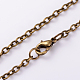 Iron Cable Chain Necklaces US-NJEW-JN01089-02-2