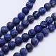 Frosted Round Natural Lapis Lazuli Beads Strands US-G-D743-8mm-1
