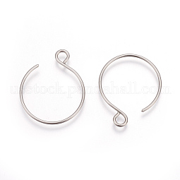 304 Stainless Steel Earring Hooks US-STAS-L216-02A-P