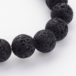 Natural Lava Rock Beads Strands US-G434-1A