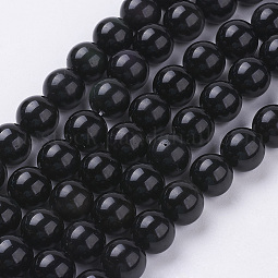 Natural Obsidian Beads Strands US-G-G099-10mm-24