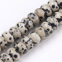 Natural Dalmatian Jasper Beads Strands US-G-O162-02-5x8mm