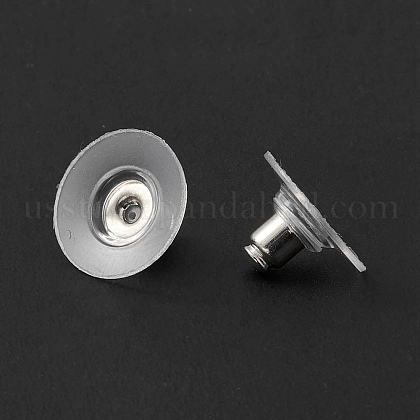 Brass Bullet Clutch Earring Backs US-X-KK-EC129-NF-1