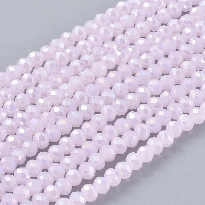 Electroplate Glass Beads Strands US-EGLA-A034-P2mm-B12-1