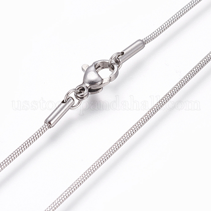 304 Stainless Steel Snake Chain Necklaces US-NJEW-L160-010P-1