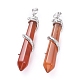 Natural Carnelian/Red Agate Big Pointed Pendants US-G-F696-B07-2