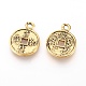 Feng Shui Alloy Chinese Symbol Charms US-X-PALLOY-EA9079Y-AG-2