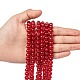 Spray Painted Crackle Glass Beads Strands US-CCG-Q001-8mm-13-4