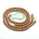 Faceted Natural Unakite Rondelle Beads Strands US-G-K090-10-4