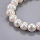Natural Pearl Beads Stretch Bracelets US-BJEW-JB04265-02-2