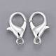 Silver Color Plated Alloy Lobster Claw Clasps US-X-E105-S-2