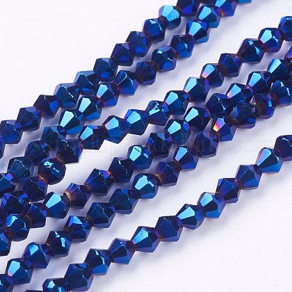 Electroplate Glass Beads Strands US-EGLA-S057-2-1