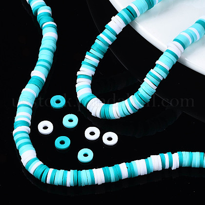 Handmade Polymer Clay Beads Strands&nbsp;US-CLAY-R089-6mm-085-6