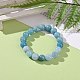 Dyed Natural Gemstone Beaded Stretch Bracelets US-BJEW-JB02956-2