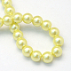 Baking Painted Pearlized Glass Pearl Round Bead Strands US-HY-Q003-4mm-64-4