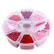 Mixed Red Style 8/0 Diameter 3mm Round Glass Seed Beads with Box Set Value Pack US-SEED-PH0001-04A-2