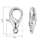 Silver Color Plated Alloy Lobster Claw Clasps US-X-E106-S-4