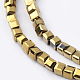 Electroplate Crystal Glass Faceted Cube Beads Strands US-EGLA-F013-A02-3