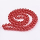Spray Painted Crackle Glass Beads Strands US-CCG-Q001-10mm-13-2