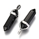 Natural Black Obsidian Double Terminated Pointed Pendants US-G-F295-04K-2