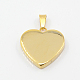 Fashionable 304 Stainless Steel Stamping Blank Tag Pendants US-STAS-J002B-01G-1