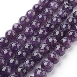 Natural Amethyst Beads Strands US-G-G099-10mm-1