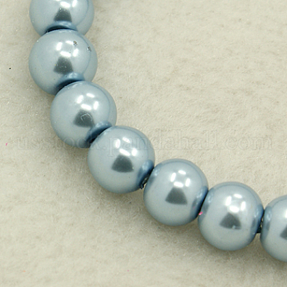 Glass Pearl Beads Strands US-HY-8D-B09-1