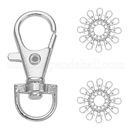 Alloy Swivel Lobster Claw Clasps US-PALLOY-PH0006-01S-1