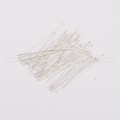 Silver Plated DIY Jewelry Brass Ball Head Pins for Most Unique Necklace Design US-X-RP0.5X50mm-S-1