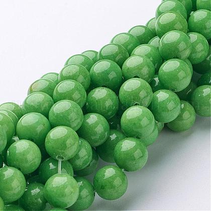 Natural Mashan Jade Round Beads Strands&nbsp;US-G-D263-8mm-XS17-1