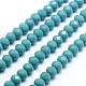 Opaque Solid Color Crystal Glass Rondelle Beads Strands US-EGLA-F046A-19-1