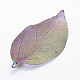Brass Plated Natural Leaf Big Pendants US-KK-G321-K-09-2