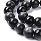 Natural Silver Obsidian Beads Strands US-G-D083-01A-3