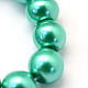 Baking Painted Pearlized Glass Pearl Round Bead Strands US-HY-Q003-6mm-29-3