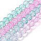 Transparent Painted Glass Beads Strands&nbsp;US-DGLA-A034-T6mm-A10-2