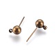 Brass Ball Post Ear Studs US-EC254-NFAB-2