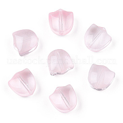 Spray Painted Transparent Glass Beads US-GLAA-T022-26-A01