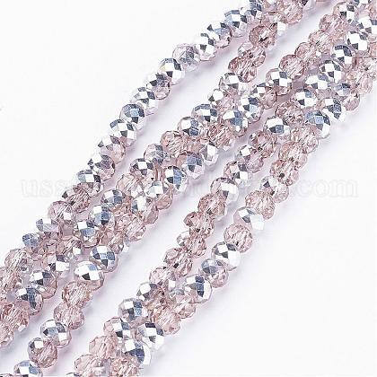 Electroplate Glass Bead Strands US-GR6MMY-19S-1