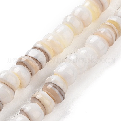 Natural Cultured Freshwater Shell Beads Strands US-SHEL-F002-01D-1