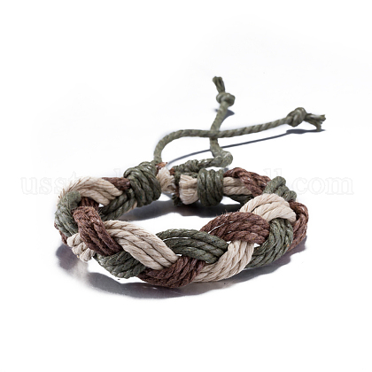 Unisex Adjustable Braided Leather Cord Bracelets US-BJEW-BB15532-1