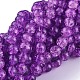 Blue Violet Crackle Glass Round Beads Strands for DIY Jewelry US-X-CCG-Q001-8mm-12-1