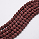 Natural Lava Rock Round Bead Strands US-X-G-I124-8mm-06-1