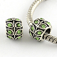 Antique Silver Plated Alloy Rhinestone Large Hole European Beads US-MPDL-R041-02-2